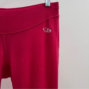 Icebreaker GT 260 midweight merino wool 3/4 leggings M pink cropped tights